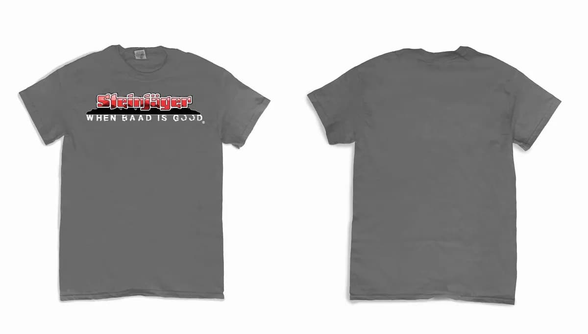 Steinjäger Gray 'When Baad is Good' Shirts Size L