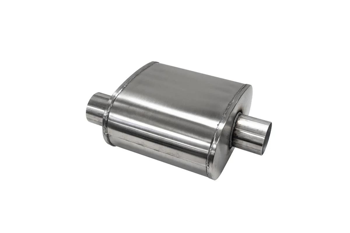 Pro Series Muffler 2.5 in Id/Od C/C Weld on 16.00 in Oal 304ss