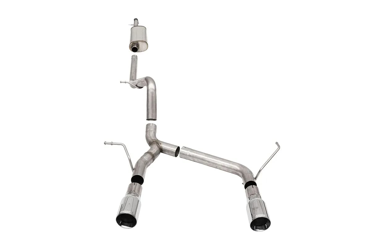 Sport / 2.75 in Cat-Back Single 4.0 in | 2007-2018 Jeep Wrangler JKU (21122) - Sport / Polished