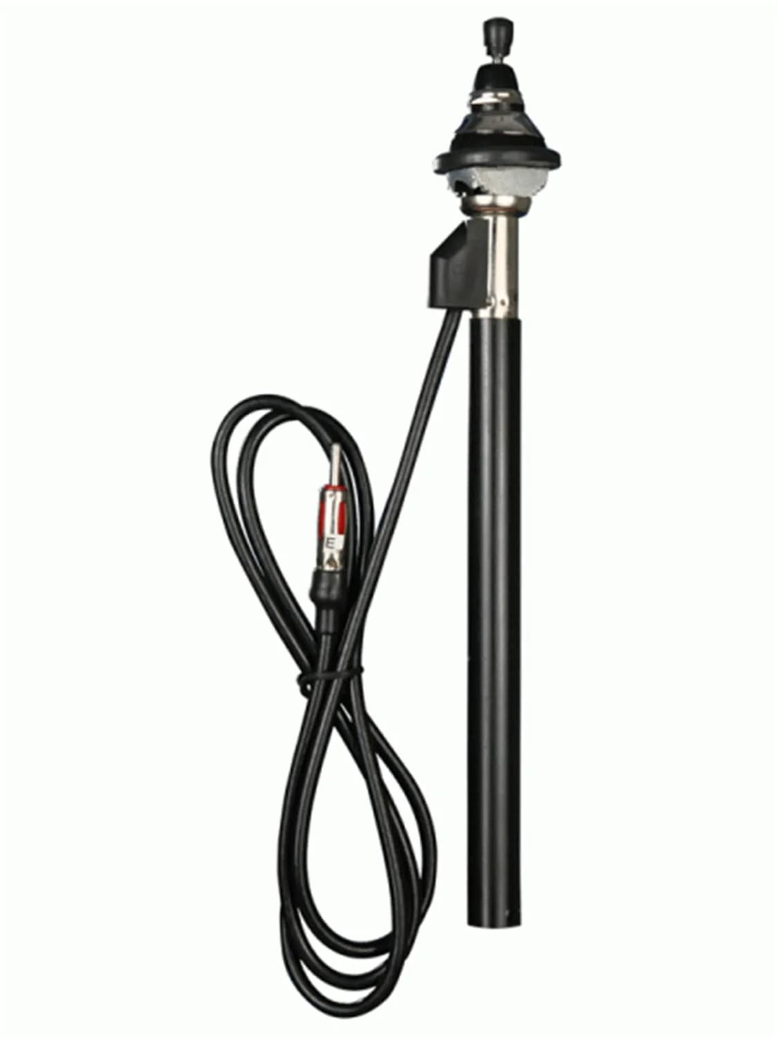 ANTENNAWorks; Universal Retractable Antenna; Roof Mount; Locking; For 1in./25mm Hole;37in./94cm 4-Section Retrctable Mast;48in./122cm Cable;Req. 9.5in./23cm Under Fender; Black;