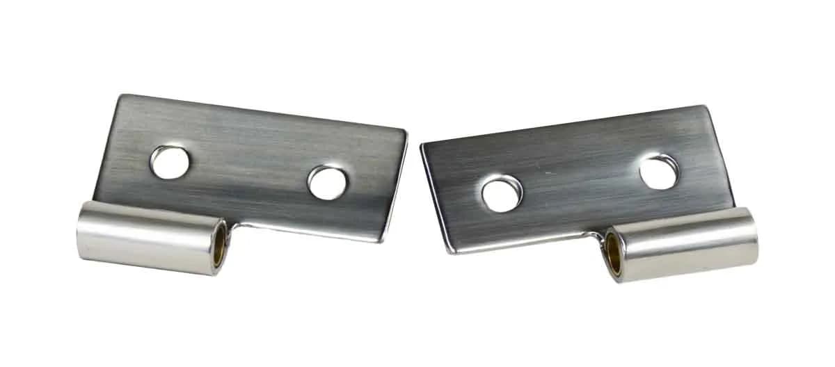 JEEP CJ/YJ/TJ Lower Door Hinge Pair 76-06 CJ Wrangler YJ/TJ Polished Silver Kentrol