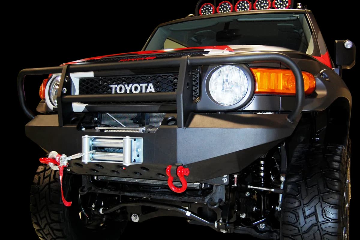 Toyota FJ Cruiser Front Winch Bumper w/ Brush Guard & D-Ring Mounts