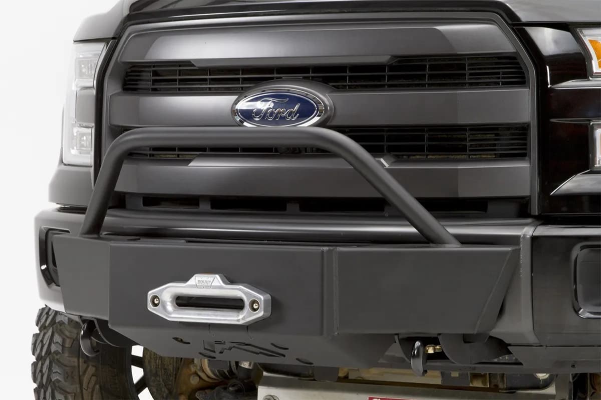 Winch Mount; Powder Coated; w/Full Grill Guard And Tow Hooks;