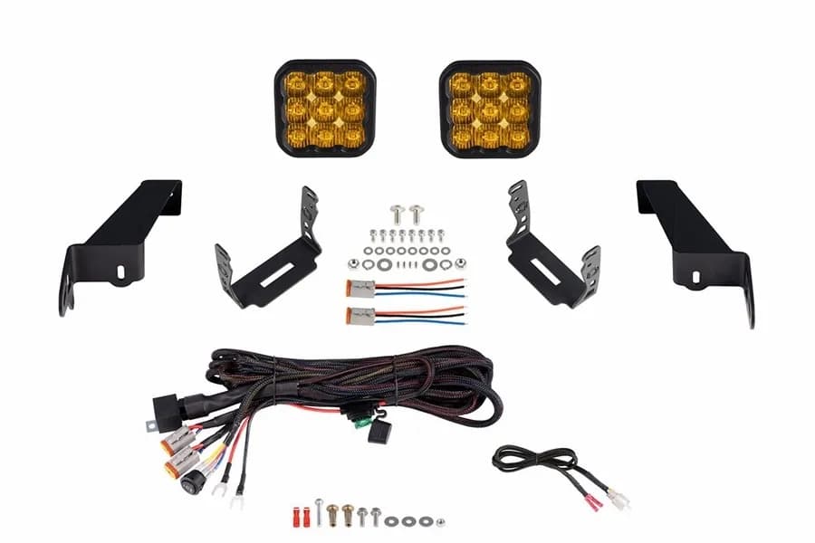 Diode Dynamics - Jeep JL SS5 CrossLink Bumper Lightbar Kit, Sport Yellow Driving