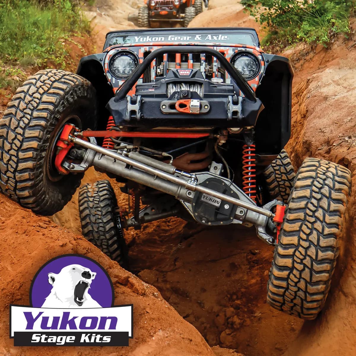 Stage 2 Jeep Jl/Jt Re-Gear Kit W/Covers For Dana 44 4.88 Ratio 28 Spline JL & Jt Rubicon M220 Rear/ M210 Front Stage 2 Gear Kit Package 4.88 Ratio W/ F&R Covers Yukon Gear
