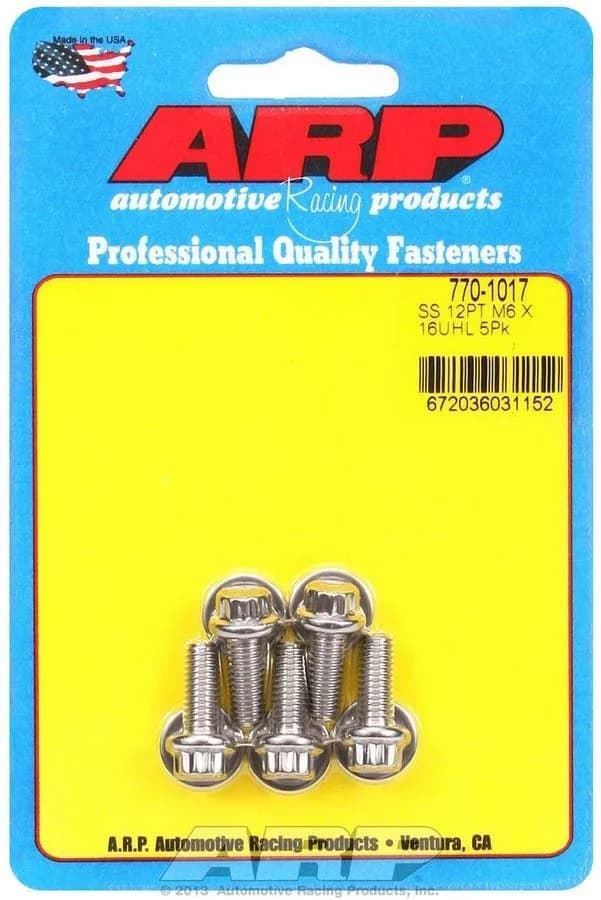 S/S Bolt Kit - 12pt. (5) 6mm x 1.00 x 16