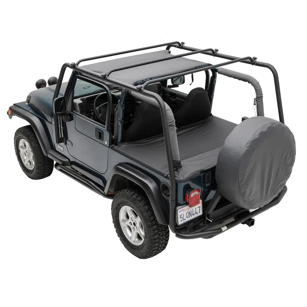 9706 Wrangler TJ Src Roof Rack; 300 LB Rating; Black Textured