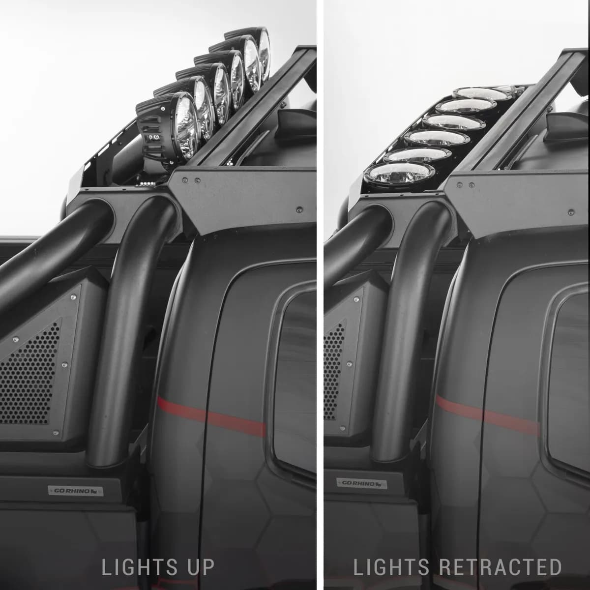 RealTruck (Go Rhino) Sport Bar 2.0 - Complete Kit Sport Bar + Power Actuated Retractable Light Mount 2016-2025 Toyota Tacoma