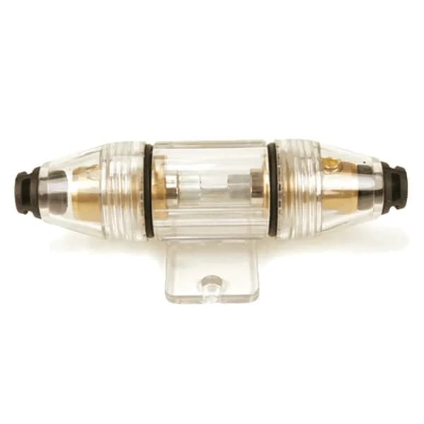 Fuse Holder w/Mounting Tabs (For 20-to 60-Amp Glass Tube Fuse, 8 Gauge Wire)