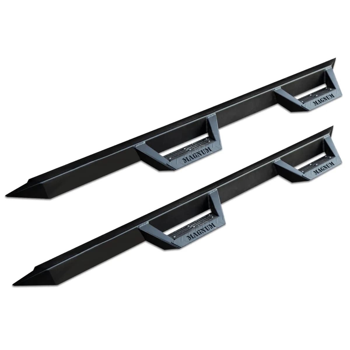 Magnum RT Drop Steps Black Textured Alloy Steel - 18-26 Jeep Wrangler JL/JLU 4-Door