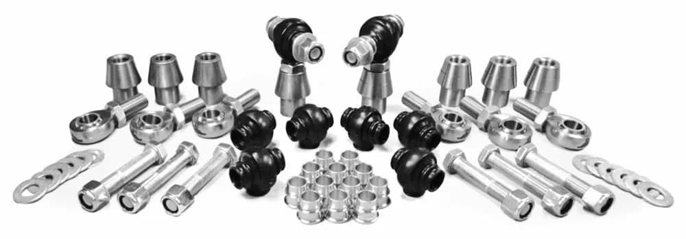 Steinjäger Heims, Nuts, Bungs, Inserts and Boots Rod End Kits 5/8-18 RH and LH Steel Housing, PTFE Race Fits 1.000 x 0.095 Tubing 8 Rod Ends
