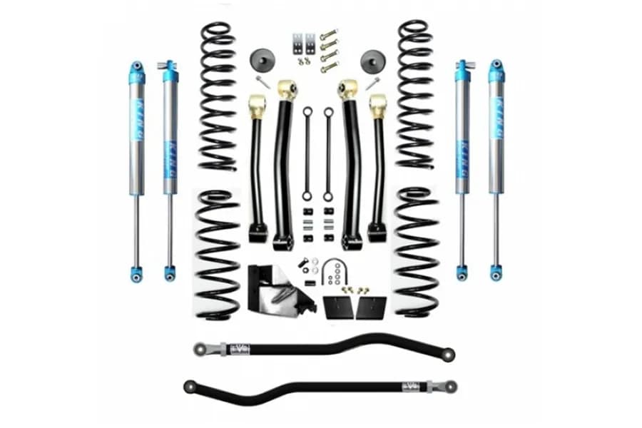 EVO Manufacturing 3.5in Enforcer PLUS Stage 3 Lift Kit w/ King 2.0 Shocks - JL 4Dr
