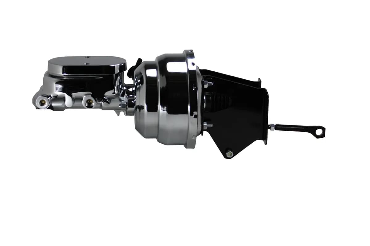 LEED Brakes 8 inch dual power booster, 1 inch bore master (Chrome)