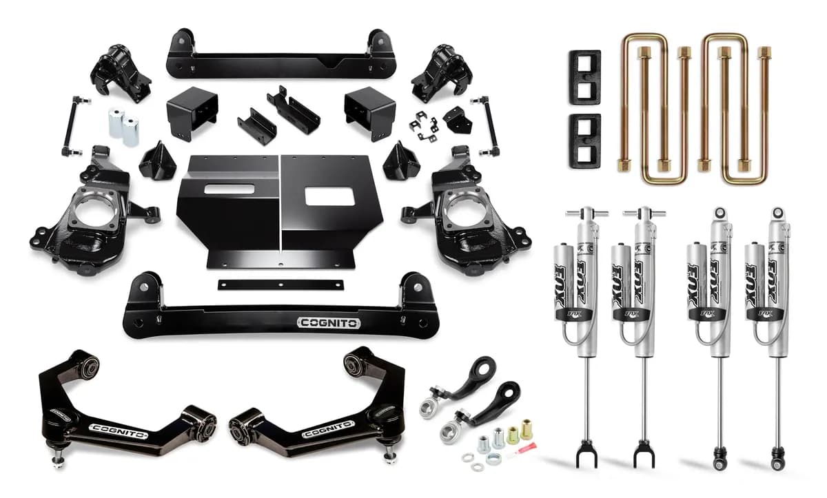 Cognito 4-Inch Performance Lift Kit with Fox PS 2.0 IFP Shocks for 20-21 Silverado Sierra 2500 3500 2WD 4WD
