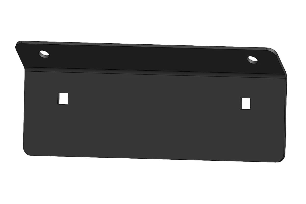 Vengeance Front License Plate Bracket; 2 Stage Black Powder Coated;