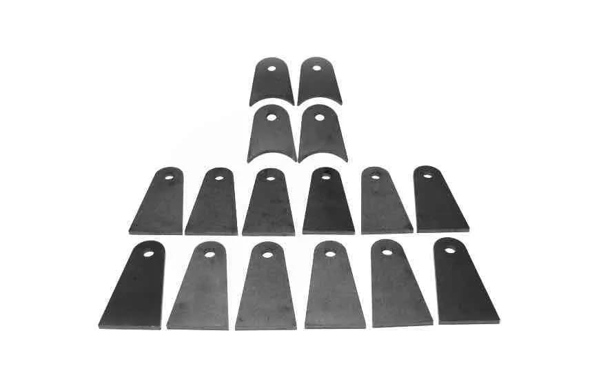 Steinjäger Tabs and Clevises, Weld On 4 Link Tab and Clevis Kits 0.625 Bore 4.00 Axle Diameter 2.50 Long Axle Tab 4.00 Inch Straight Tab 4 Axle Tabs, 12 Straight Tabs