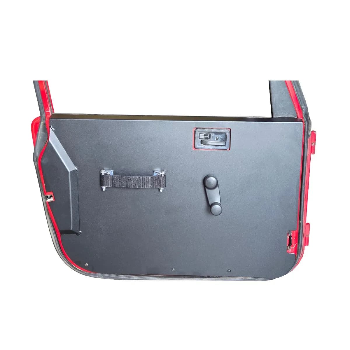 Jeep Wrangler TJ/LJ Interior Door Panels (Full Door) - Black Powder Coated Steel