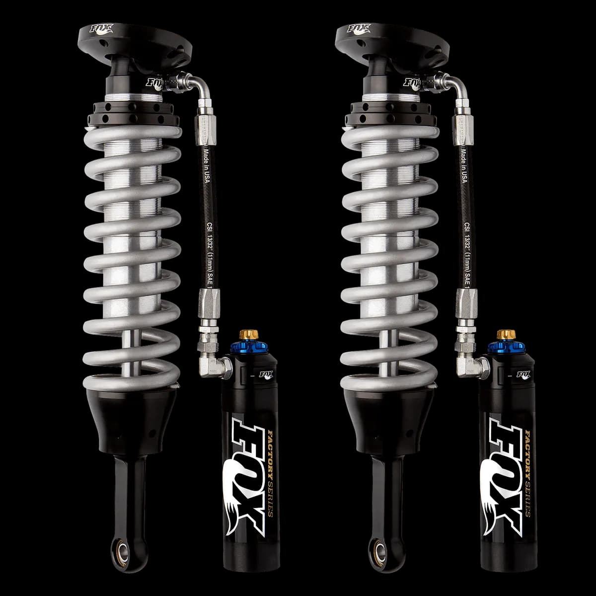 FOX 2.5 Factroy Series Coil-Over Reservoir Shock (Set) - Adjustablekit: 5.57" C/O R/R 95-04 Tacoma w/ Uca 2.5 Series w/ Coil Dsc