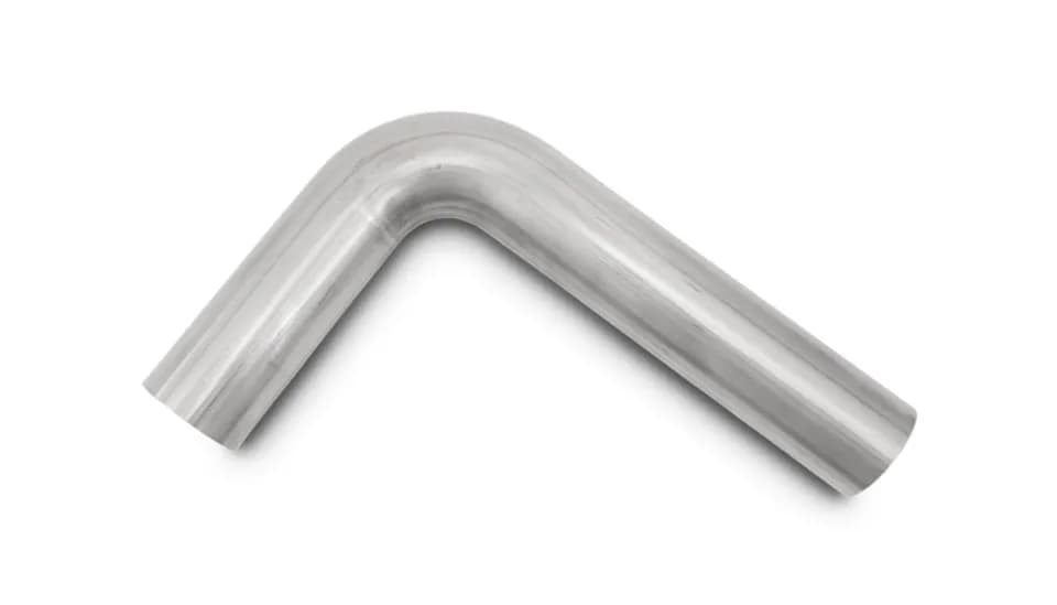 90 Degree Stainless Steel Bend; 3.5 in. OD; 3.5 in. Centerline Radius; 6 in. Leg Length From Tangent 1; 6 in. Leg Length From Tangent 2;