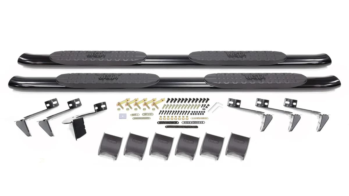 PRO TRAXX 4 Oval Nerf Step Bars Black Ram 1500 Quad Cab 2009-2018 Ram 1500 Classic Quad Cab 2019