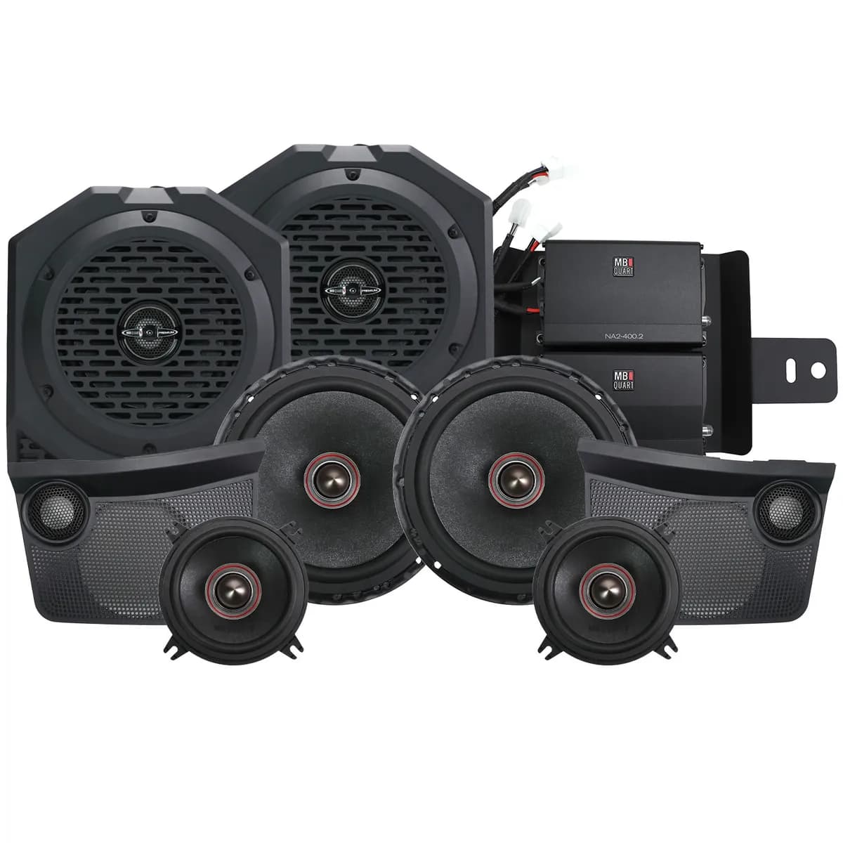 2124 Bronco Tuned Audio Package 800 Watt 8 Speaker Stage 6 System For Oem/Aftermarket Source Unit