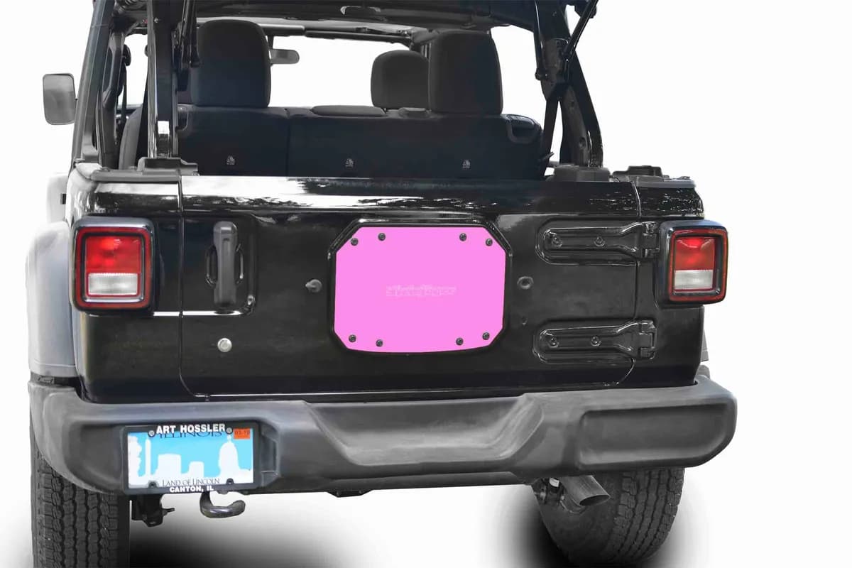 SteinjÃ¤ger Wheels and Tires Wrangler JL 2018 to Present Spare Tire Delete Plate Pinky