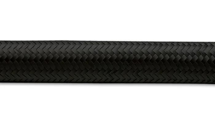 Nylon Braided Flex Hose; -10AN; 0.5625 in. Hose ID; 0.828 in. Hose OD; 500 PSI Operating Pressure; 2000 PSI BP; 10ft. Roll; Black;