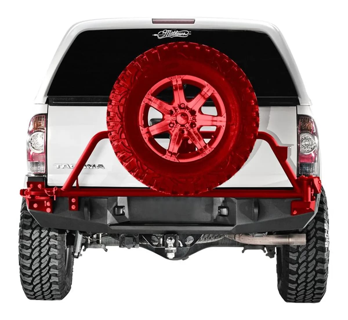 Heavy Duty Rear Bumper; 2 Stage Black Powder Coated; Incl. 0.75 in. D-Ring Mount;