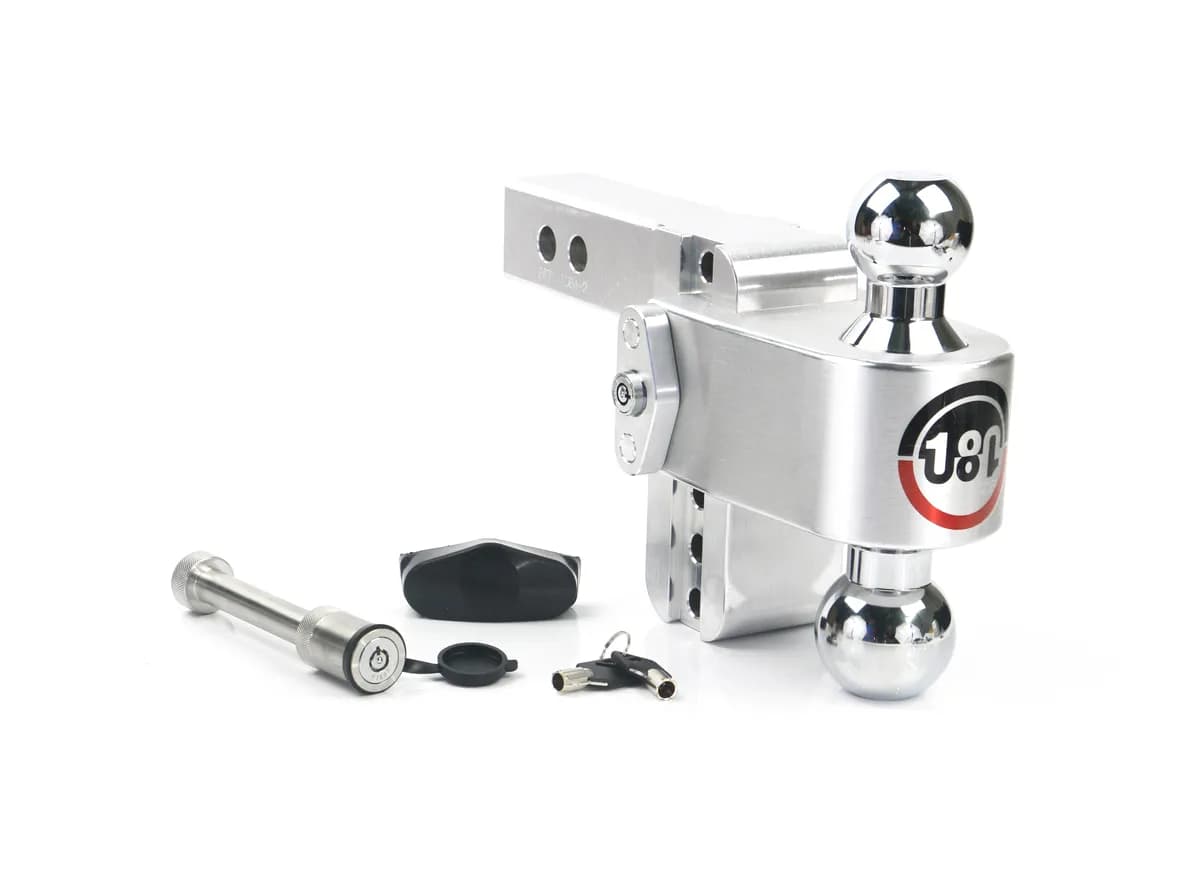 180 Hitch Chrome Plated 4in Drop Hitch With 2in Shank (10k/12.5k Grwr) With Ws05keyed Alike
