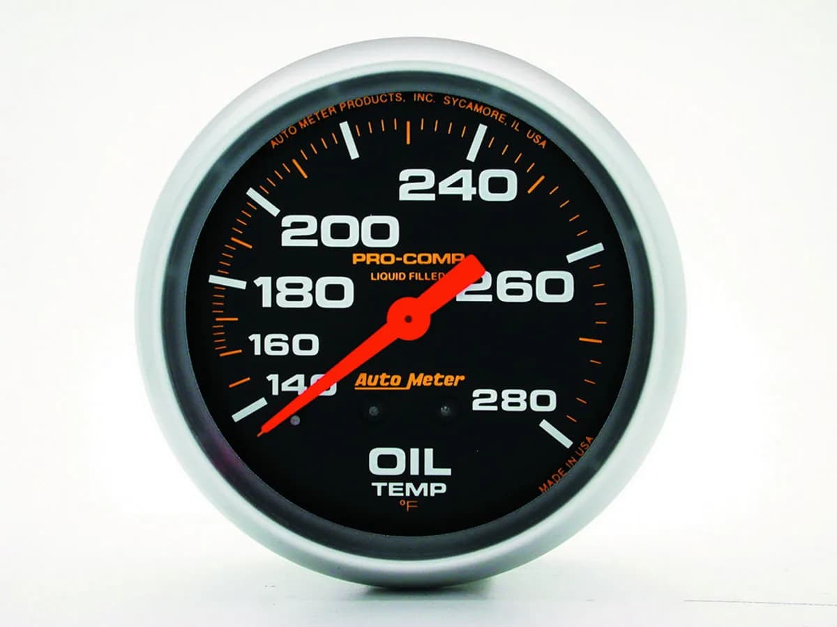 2-5/8in. Oil Temperature; 140-280 f; Liquid Filled; Pro-Comp