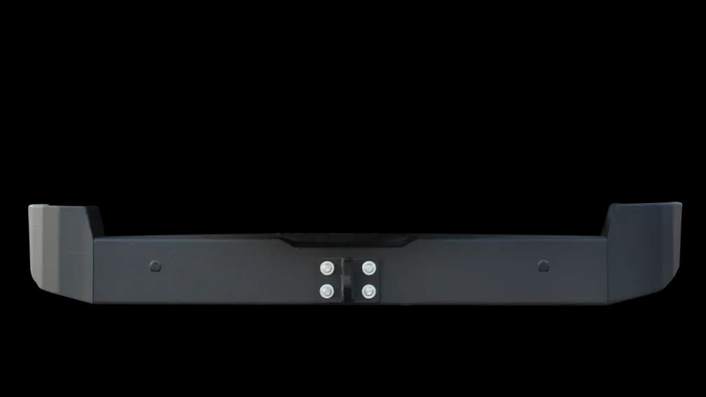 Rear Bumper; w/Shackle Mounts; Retain OEM Hitch; Textured Black Powder Coat;