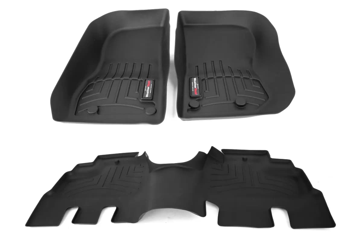 WeatherTech Front and Rear Floor Liner Black Package - JK 4dr 2014+