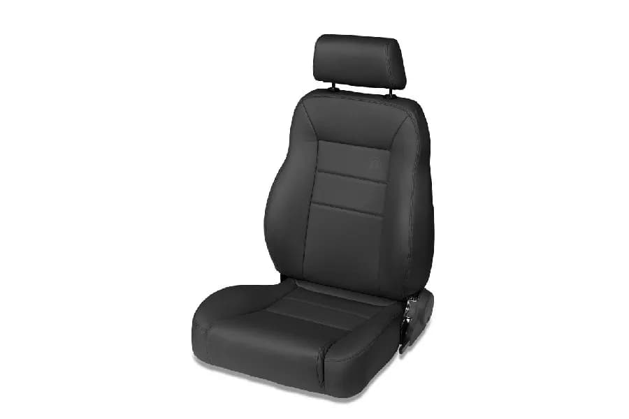 Jeep Seat Trailmax II Pro Front Passenger Seat For Jeep 1976-1986 CJ7 All Vinyl Black Crush Bestop