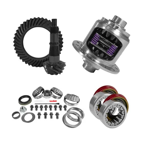 9.5 Inch GM 4.11 Rear Ring & Pinion, Install Kit, 33Spl Posi, Axle Bearing & Seals USA Standard
