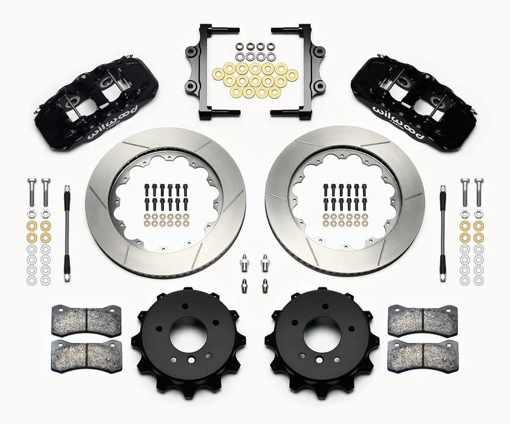 2006 - 2013 BMW AERO4 Big Brake Rear Brake Kit For OE Parking Brake - 140-13583 - GT Slotted / Red
