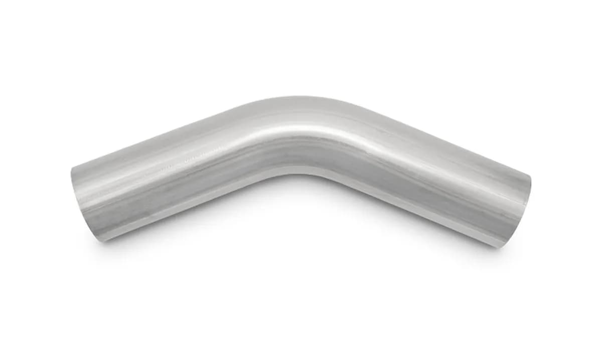 45 Degree Stainless Steel Bend; 2.75 in. OD; 4.125 in. Centerline Radius; 6 in. Leg Length From Tangent;