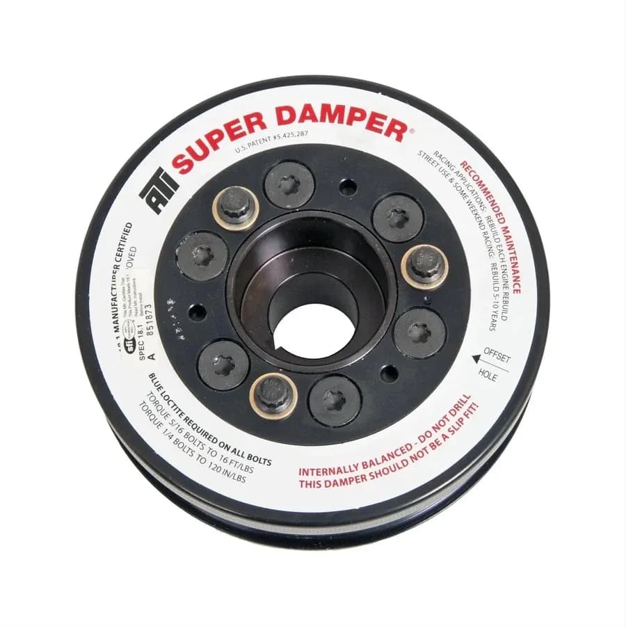 Damper 6.78 al 6 Grv 10% ud ls f Body / v Body 8mm 25t