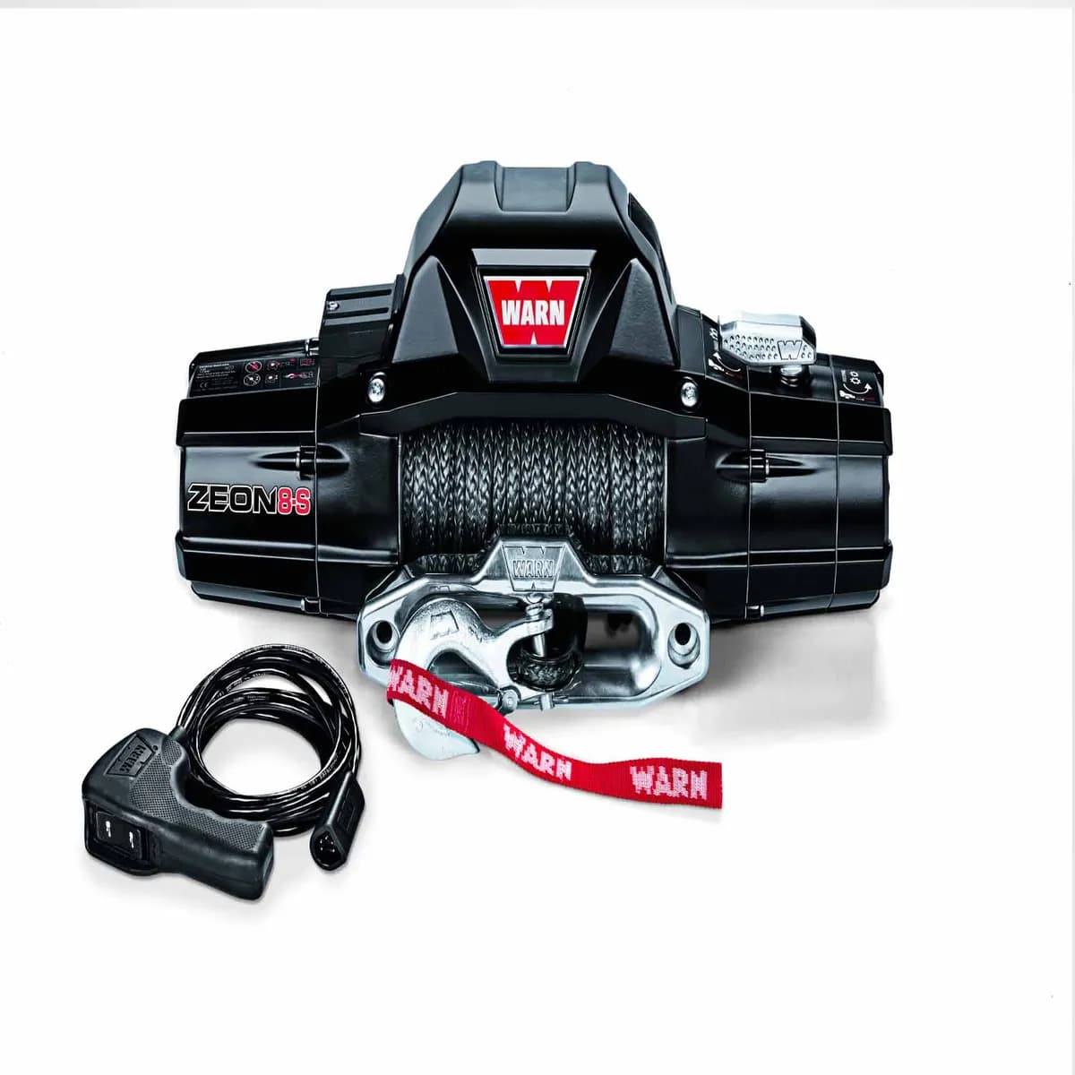 WARN - Vehicle Mounted; Vehicle Recovery Winch; 12 Volt Electric; 8000 Pound Line Pull Capacity; 100 Foot Synthetic Rope; Hawse Fairlead; Wired Remote; Conve