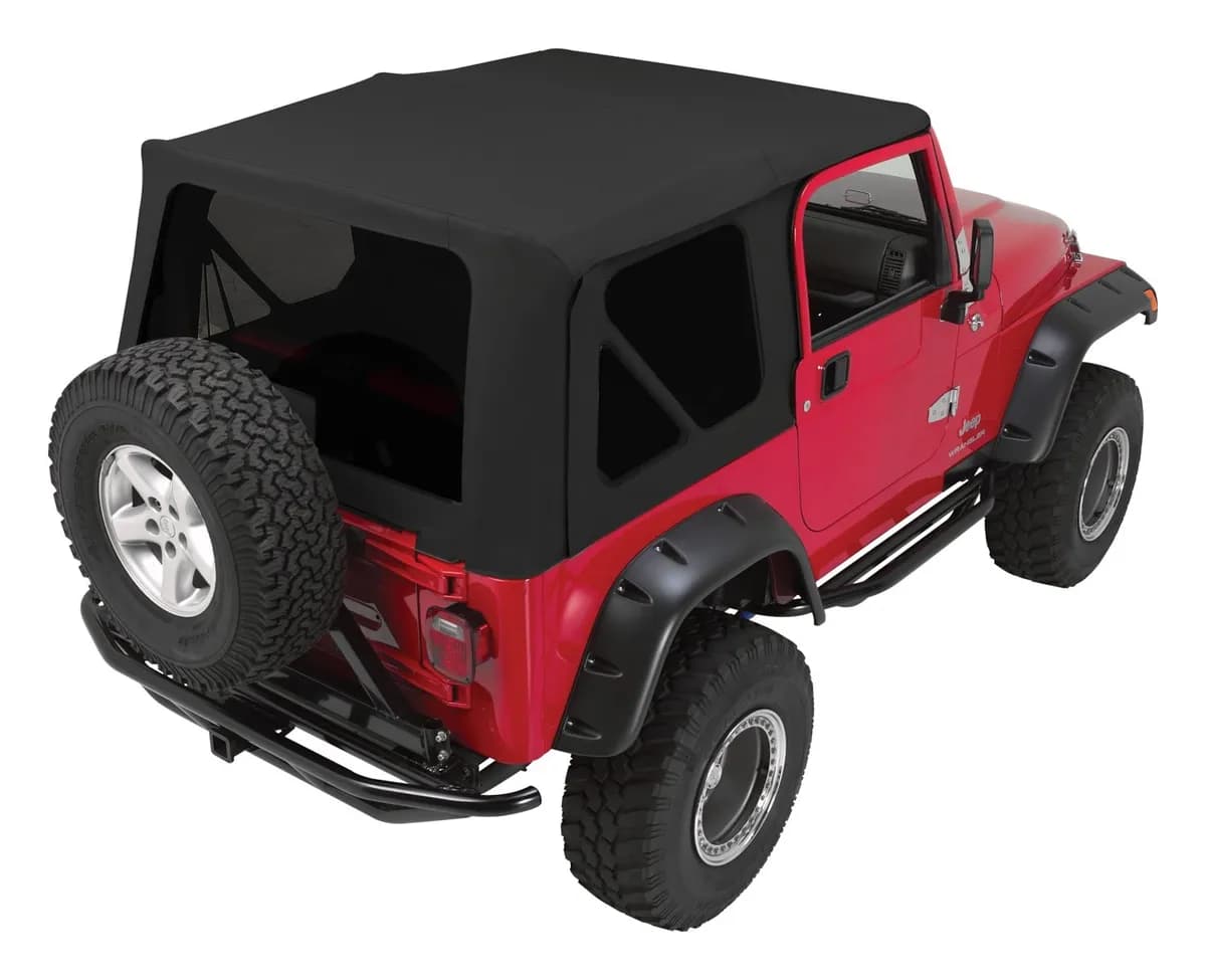 1997-2006 Wrangler TJ w/ Full Steel Doors; Black Diamond; Replaces factory top & skins