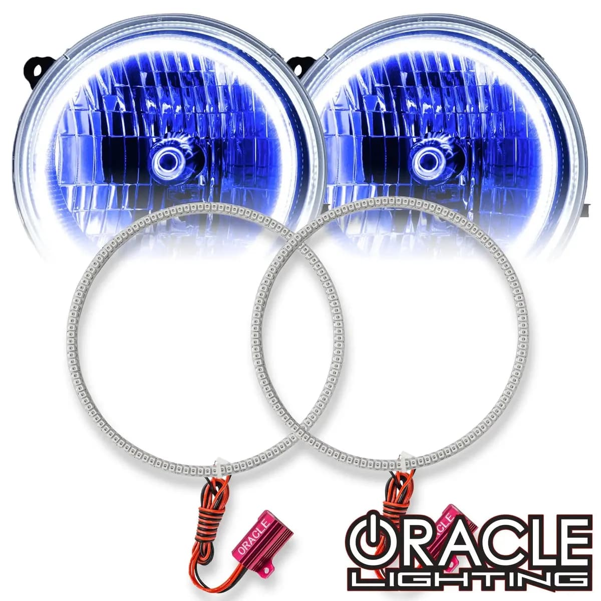 Oracle Lighting 2002-2007 Jeep Liberty LED Headlight Halo Kit - 2005-07 / Smd / Colorshift® - W/Simple Controller