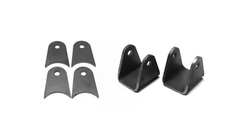 Steinjäger Tabs and Clevises, Weld On 4 Link Tab and Clevis Kits 0.625 Bore 3.50 Axle Diameter 3.00 Inch Clevis Jaw 3.00 Axle Tab Length 2 Clevises, 4 Axle Tabs