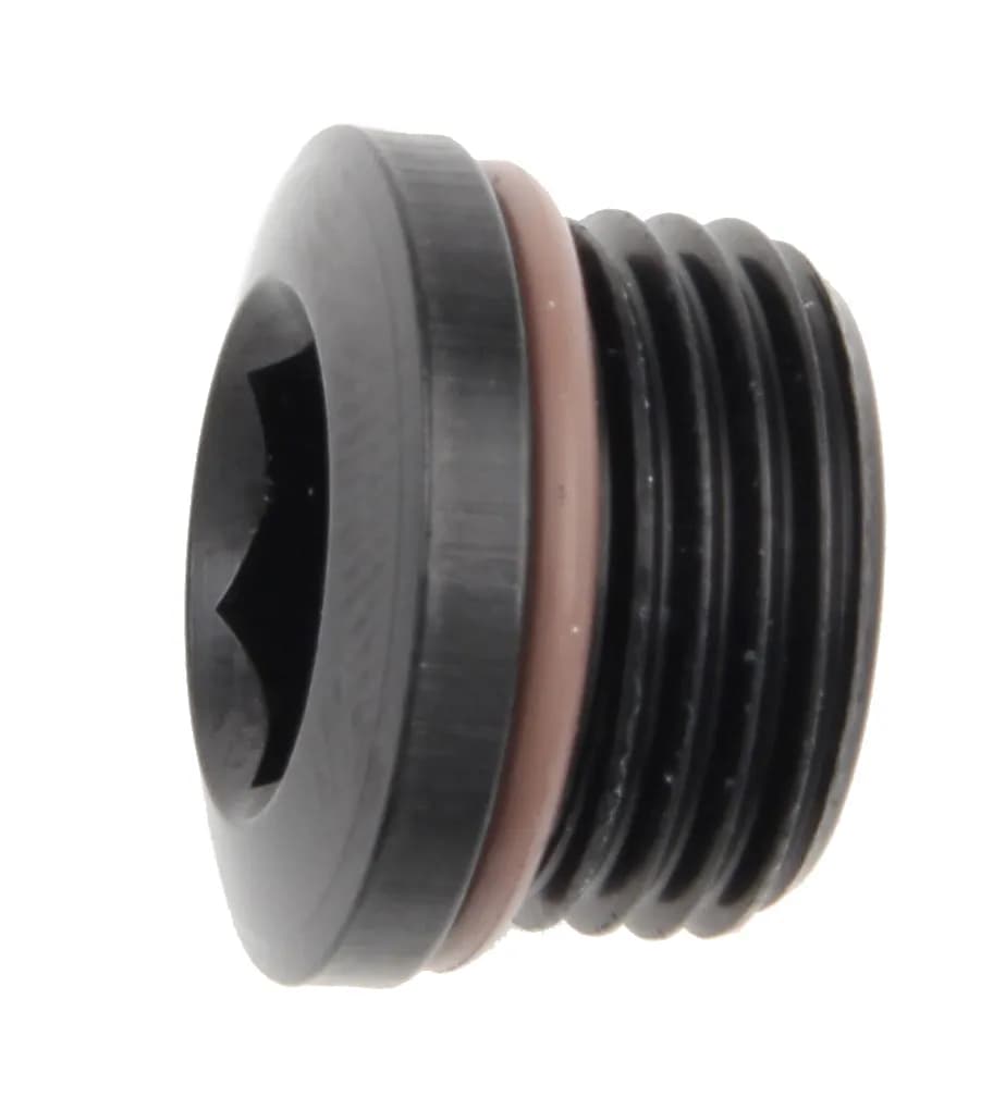 #12 (1 1/1612) Socket Hex Port Plug Black