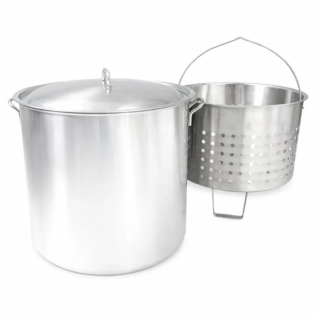 82-qt Stainless Bayou® Stockpot with Steam/Boil Basket