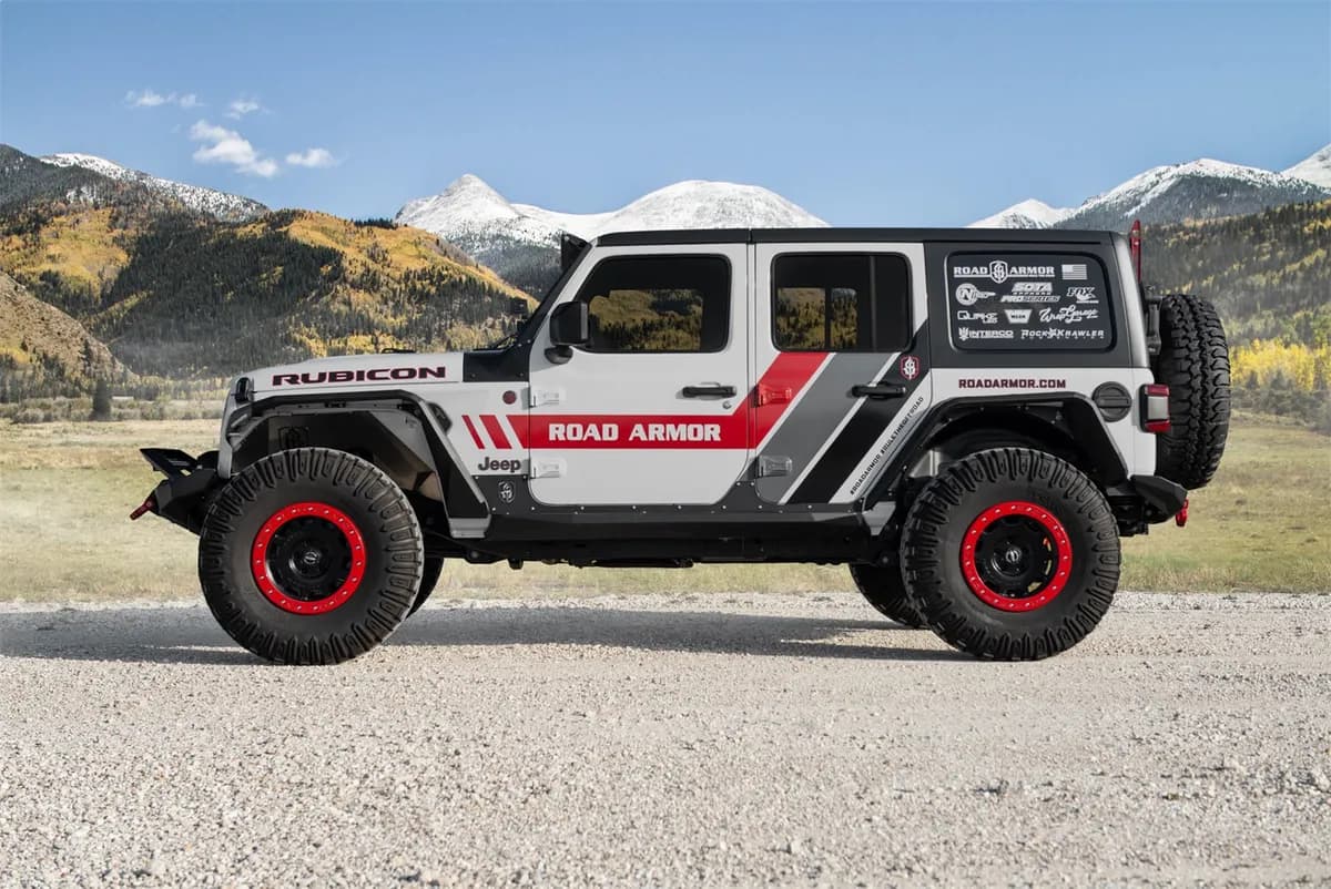 18c Wrangler/20c Gladiator Stealth Front Mid Width Winch Bumper Pre Runner Guard Txt Blk