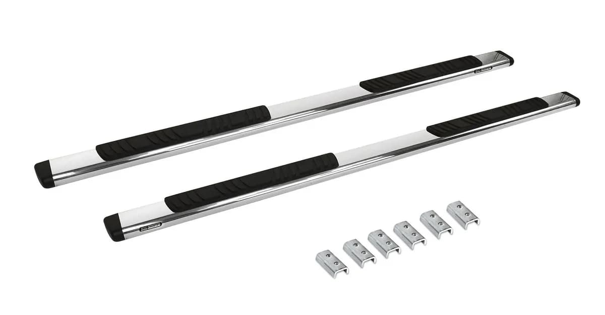 Go Rhino 685451687PS - 5 OE Xtreme Low Profile SideSteps With Mounting Bracket Kit - Polished Stainless Steel
