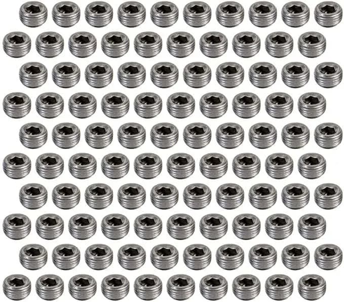 1/2 Pipe Plugs 100pk Hex Socket