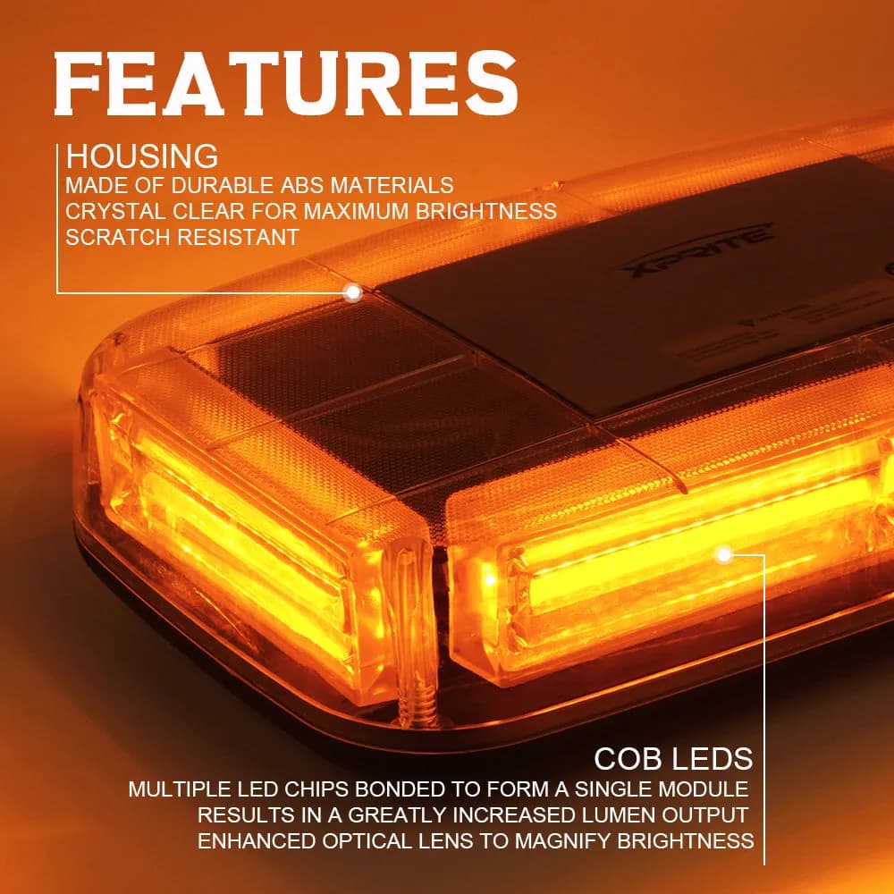 COB LED 30W Rooftop Strobe Light with Magnetic Base | Burst Series