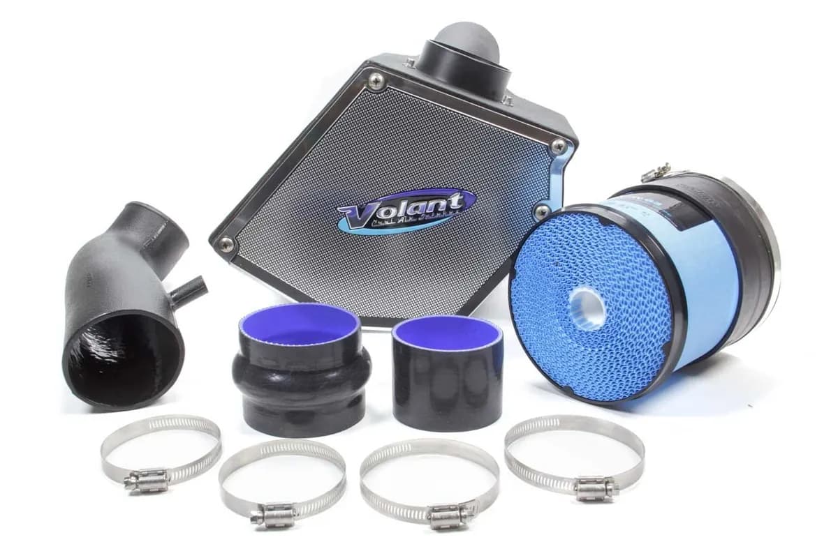 Cold Air Intake Kit; Incl. Closed Filter Box/Air Duct/PowerCore® Filter/Connectors/Clamps;