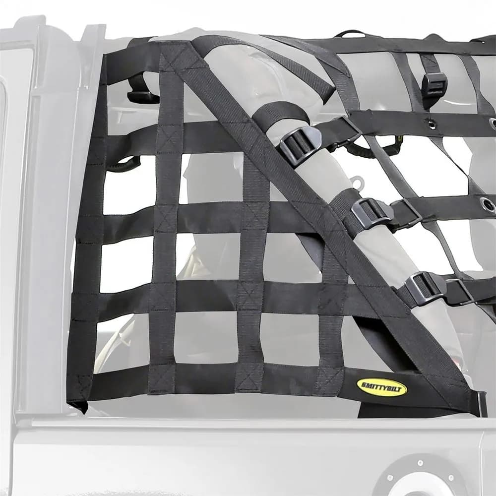 9706 Wrangler TJ Cres2 Heavy Duty Cargo Restraint System; Black 2in Webbing
