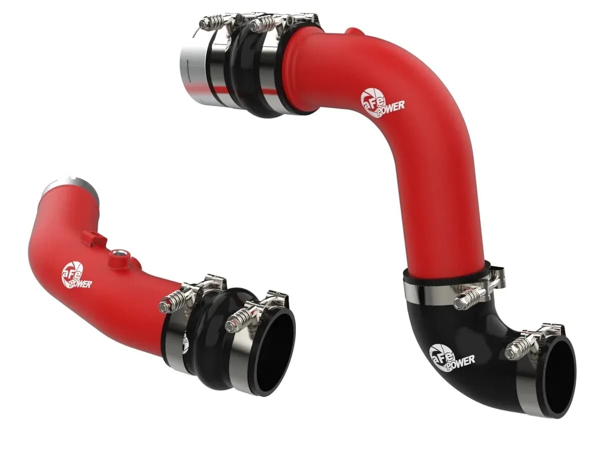 BladeRunner 3 IN Aluminum Hot and Cold Charge Pipe Kit Red Ford Diesel Trucks 23-24 V8-6.7L td High Output